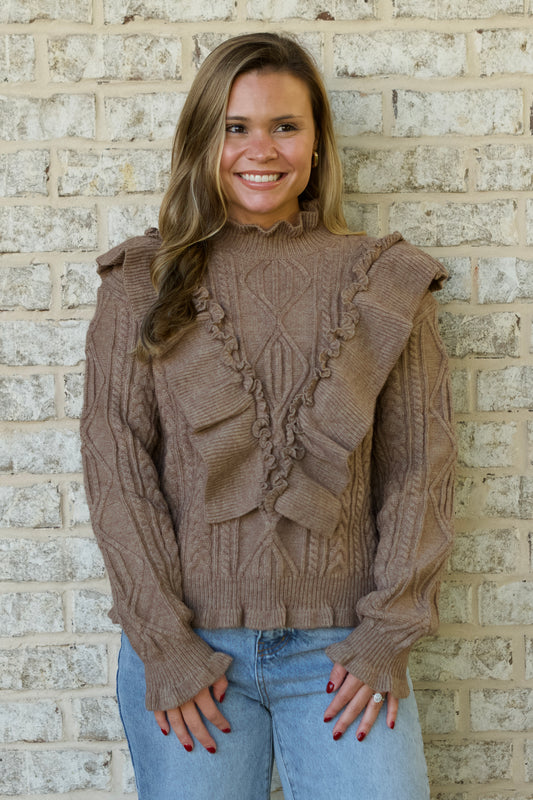 Brown Long Sleeve Sweater