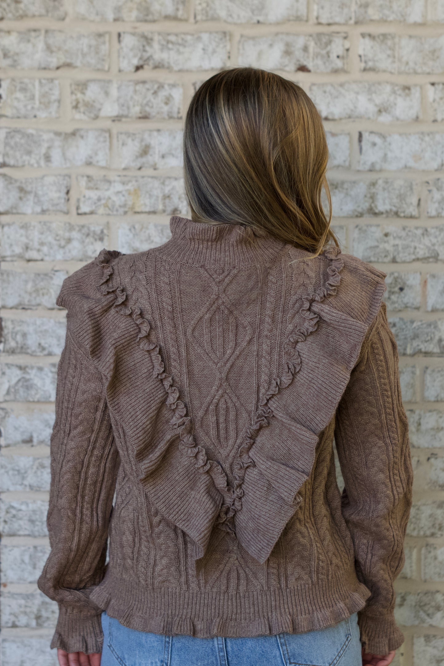 Brown Long Sleeve Sweater